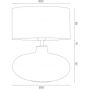 Argon Sekwana lampa stołowa 1x15W biały/przezroczysty 3051 zdj.2