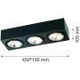 Argon Rodos lampa podsufitowa 3x6W czarny 1119 zdj.3