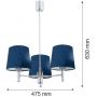 Argon Bolzano lampa wisząca 3x15 W chrom-granatowa 1381 zdj.2