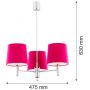 Argon Bolzano lampa podsufitowa 3x15 W różowa-chrom 1382 zdj.2