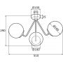 Argon Tomar lampa podsufitowa 3x15W opal mat/chrom 1477 zdj.2