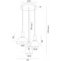 Argon Sines lampa wisząca 3x15W biały/czarny/koral/mosiądz 1480 zdj.2