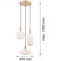 Argon Sagunto lampa wisząca 3x15W opal mat/mosiądz 1489 zdj.3