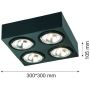 Argon Rodos lampa podsufitowa 4x6W czarny 1553 zdj.3