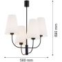 Argon Safiano lampa podsufitowa 4x15W biały/czarny 1822 zdj.3