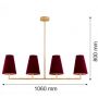 Argon Safiano lampa podsufitowa 4x15W złoty/bordowy 1829 zdj.3