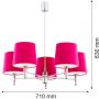 Argon Bolzano lampa podsufitowa 5x15 W różowa-chrom 2075 zdj.2