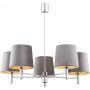 Argon Bolzano Plus lampa podsufitowa 5x15W szary/chrom 2108 zdj.3