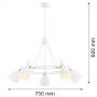 Argon Charlotte lampa wisząca 5x15W biały 2117 zdj.2