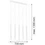 Argon Etna Plus lampa wisząca 5x6W biały 2136 zdj.3