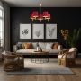 Argon Ponte Plus lampa podsufitowa 5x15W czerwony/mosiądz 2169 zdj.5