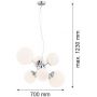 Argon Satelite lampa wisząca 6x15W chrom/opal 2531 zdj.3