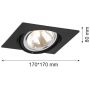 Argon Olimp lampa do zabudowy1x6W czarny 3656 zdj.3