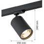 Argon Bergen lampa do szynoprzewodów 1x15W czarny 4306 zdj.3