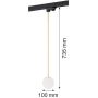 Argon Bang lampa do szynoprzewodów 1x6W opal mat/czarny 4308 zdj.3