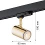 Argon Horta lampa do szynoprzewodu 1x5W mosiądz/czarny 4328 zdj.3
