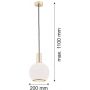 Argon Sagunto lampa wisząca 1x15W opal mat/mosiądz 4357 zdj.3