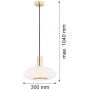Argon Sagunto lampa wisząca 1x15W opal mat/mosiądz 4358 zdj.3