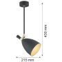 Argon Charlotte lampa podsufitowa 1x15W czarny/mosiądz 4686 zdj.2