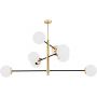 Argon Cameron lampa podsufitowa 8x15W opal mat/czarny/mosiądz 5041 zdj.1