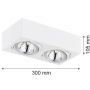 Argon Rodos lampa podsufitowa 2x6W biały 581 zdj.3