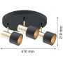 Argon Doria lampa podsufitowa 3x15W czarny/mosiądz 6006 zdj.2