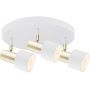 Argon Doria lampa podsufitowa 3x15W biały/mosiądz 6008 zdj.1