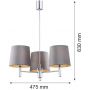 Argon Bolzano Plus lampa podsufitowa 3x15 W chrom-szara 6107 zdj.2
