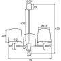 Argon Ponte Plus lampa podsufitowa 3x15W śmietankowy/ciemny mosiądz 6110 zdj.2