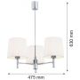 Argon Bolzano Plus lampa wisząca 3x15W biała/chrom 6114 zdj.2