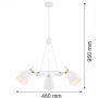 Argon Charlotte lampa wisząca 3x15W biała struktura/mosiądz 6148 zdj.2