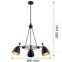 Argon Charlotte lampa wisząca 3x15W czarna struktura/mosiądz 6149 zdj.2
