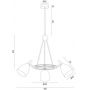 Argon Charlotte lampa wisząca 3x15W czarna struktura/mosiądz 6149 zdj.3