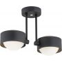 Argon Massimo Plus lampa podsufitowa 2x6W opal mat/czarny 7089 zdj.1