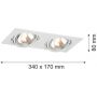 Argon Olimp lampa do zabudowy 2x6W biały 785 zdj.3