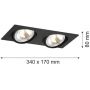 Argon Olimp lampa do zabudowy 2x6W czarny 787 zdj.3