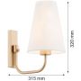 Argon Safiano kinkiet 1x15W biały/złoty 8312 zdj.3