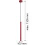 Argon Rio lampa wisząca 1x4,2W LED czerwony 8331 zdj.3