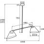 Argon Clava lampa podsufitowa 2x15W złoty/czarny 897 zdj.2