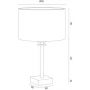 Argon Abbano lampa stołowa 1x15W biały/mosiądz szczotkowany 8047 zdj.2
