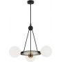 Argon Amalfi lampa wisząca 3x15W opal mat/czarny/mosiądz 6150 zdj.1