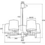 Argon Bolzano Plus lampa wisząca 5x15W biały/chrom 2110 zdj.2