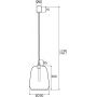 Argon Irun lampa wisząca 1x15W przezroczysty/mosiądz 4266 zdj.2