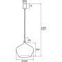 Argon Irun lampa wisząca 1x15W opal/mosiądz 4272 zdj.2