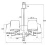 Argon Ponte Plus lampa podsufitowa 5x15W śmietankowy/ciemny mosiądz 2106 zdj.2