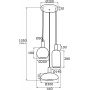 Argon Sagunto lampa wisząca 3x15W opal mat/mosiądz 1489 zdj.2
