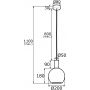 Argon Sagunto lampa wisząca 1x15W opal mat/mosiądz 4357 zdj.2