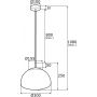 Argon Trini lampa wisząca 1x15W opal mat/mosiądz 4316 zdj.2