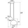 Argon Trini lampa wisząca 2x15W opal mat/mosiądz 902 zdj.2