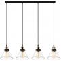 Altavola Design New York Loft lampa wisząca 4x40 W mosiądz-przezroczysta LA034/CL4 zdj.1